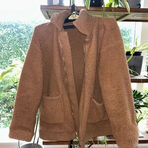 Cozy Teddy Sherpa Jacket in Camel
